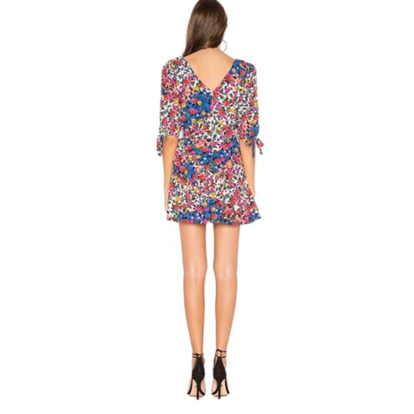 Majorelle Janelle Mini Dress in Patchwork Multi Color - Picture 3 of 7
